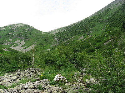 Водопадик на левом притоке р.Высокогорный